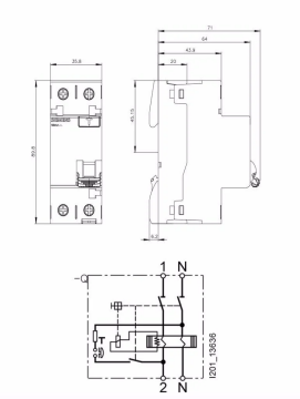 Cata 2x40A 30mA 6kA Kaçak Akım Rölesi ct-9640
