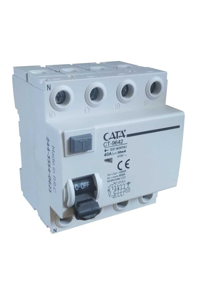 Cata 4x40A 30mA 6kA Kaçak Akım Rölesi ct-9642
