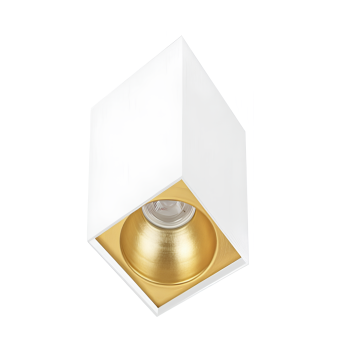 Sıva Üstü Kare Led Spot Armatür 6x6x8 Cm Beyaz - Altın 4000K (Natural Işık)