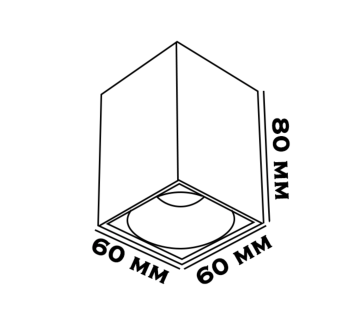 Sıva Üstü Kare Led Spot Armatür 6x6x8 Cm Beyaz - Altın