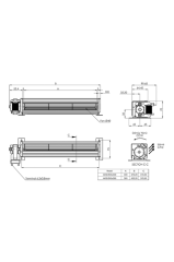 Aircol AKS 40-300 AC Monofaze 40mm Tanjansiyel Radyal Fan 20W 165m3/h