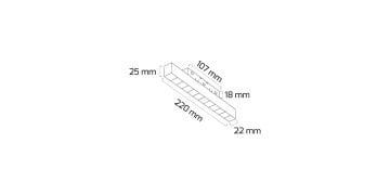 Goya 12 W Magnet Mercekli Linear Ray Armatür Aydınlatma 22CM GY 2051-12
