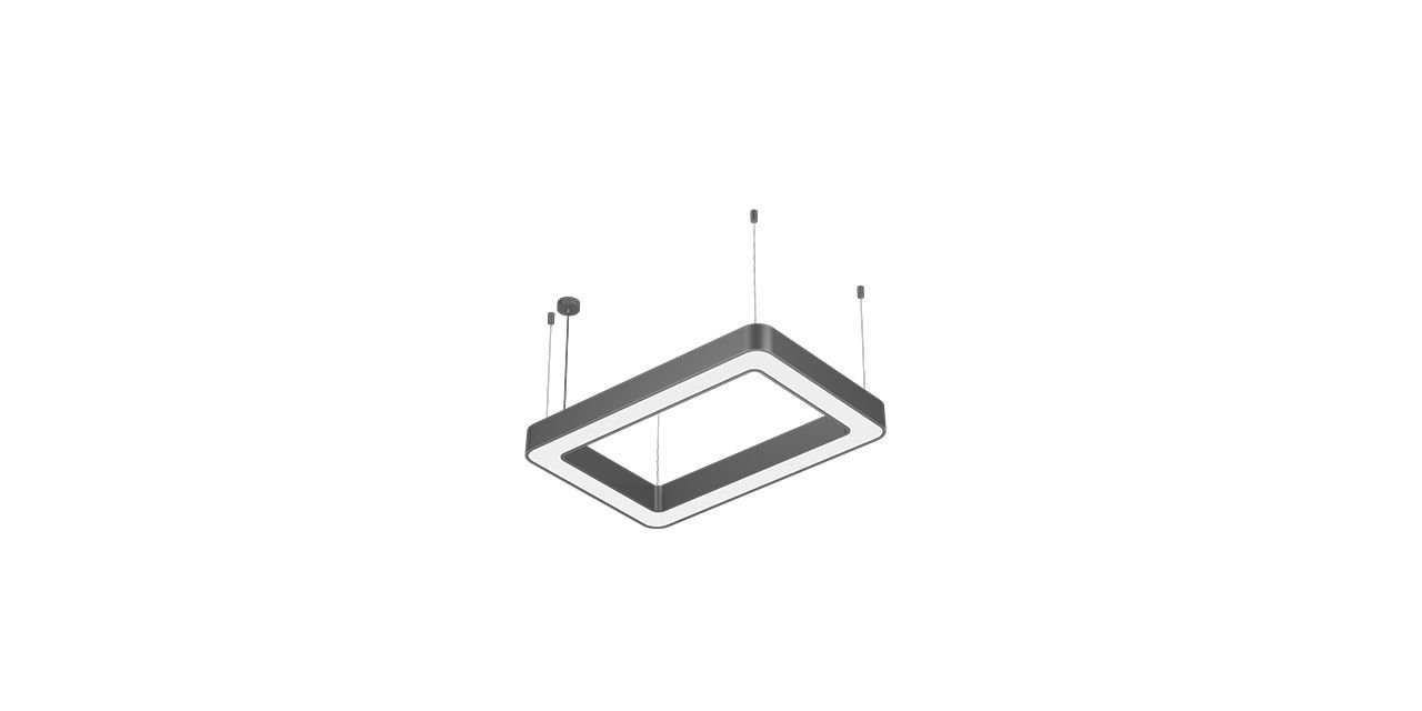 Goya 68 Watt Samsung Ledli Dekoratif Sarkıt Oval Dikdörtgen Linear Aydınlatma 60x90CM GY 8118-60x90