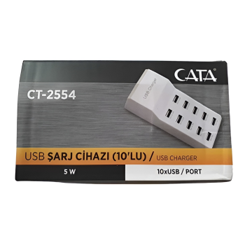 Cata USB Şarj Cihazı 10 Lu Fiş Tipi ct-2554