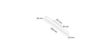 Goya 18 W Magnet Mercekli Linear Ray Armatür Aydınlatma 33CM GY 2051-18