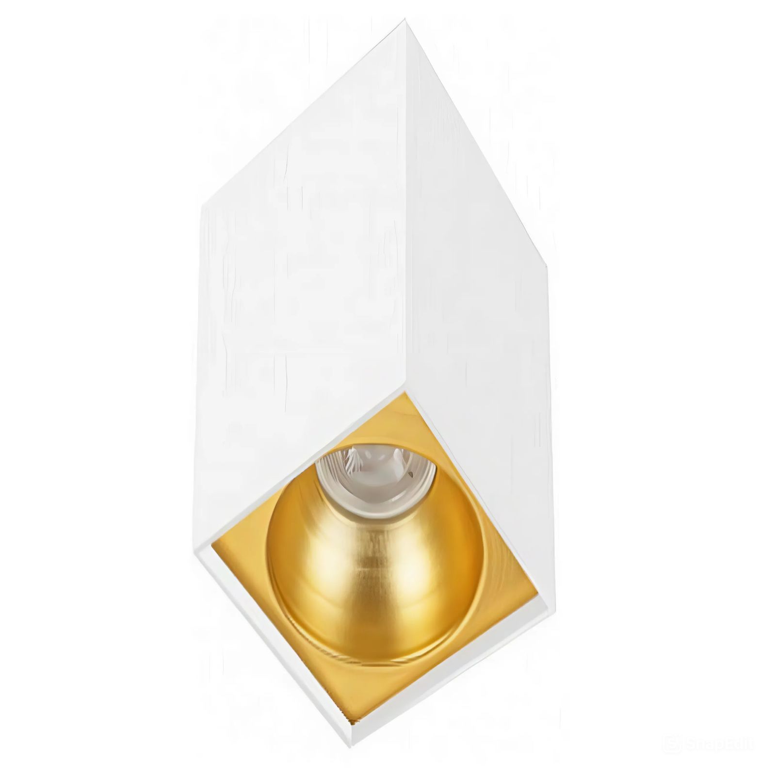 Sıva Üstü Kare Led Spot Armatür 8x8x14 Cm Beyaz - Altın