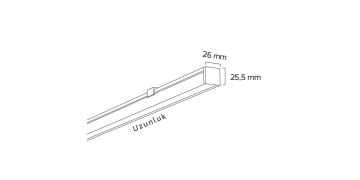 Goya 51 Watt Samsung Ledli Dekoratif Sarkıt Linear Armatür 180CM GY 8052-180