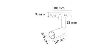 Goya 10 W Magnet Ray Spot Armatür Aydınlatma 12CM GY 2053-10 3000 (Gün Işığı)