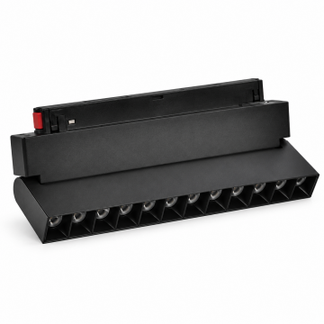 Forlife Klasik FL-6622 12W Lensli Oynar Başlıklı Magnet Ray Armatür Siyah Kasa