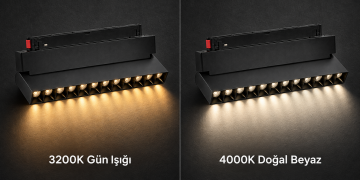 Forlife Klasik FL-6622 12W Lensli Oynar Başlıklı Magnet Ray Armatür Siyah Kasa