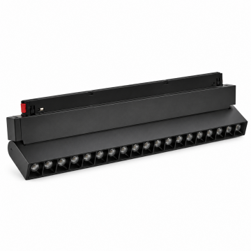 Forlife Klasik FL-6623 18W Lensli Oynar Başlıklı Magnet Ray Armatür Siyah Kasa