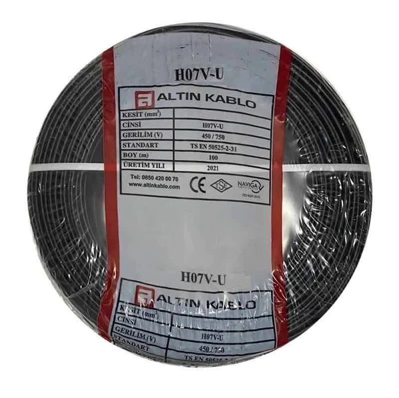 35 mm Nya Tek Damarlı Bakır Elektrik Kablosu Siyah 1 Metre