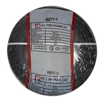 35 mm Nya Tek Damarlı Bakır Elektrik Kablosu Siyah 1 Metre