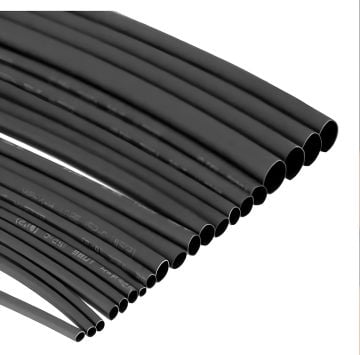 Woer 1.50 Mm Siyah Isı İle Daralan Makaron 200 Metrelik Rulo