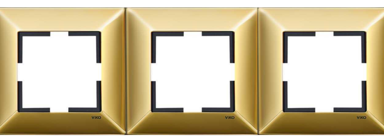 Viko Trenda Metal Üçlü Çerçeve 92190823 Gold