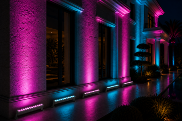 Sıva Üstü Wallwasher Duvar Aydınlatma 67Cm 24 Ledli Volvoşır Aydınlatma RGB (Çok Renkli)