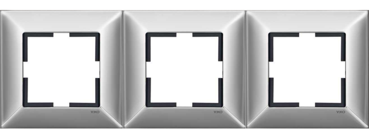 Viko Trenda Metal Üçlü Çerçeve 92190823 Krom