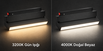 Forlife Klasik FL-6682 12W Difüzörlü Oynar Başlıklı Magnet Ray Armatür Siyah Kasa