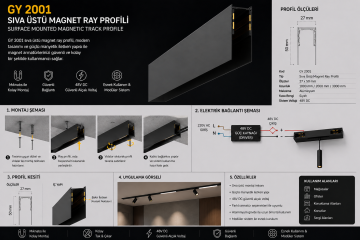 Goya Sıva Üstü Magnet Ray 3 Metre GY 2001-3