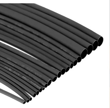 Woer 4 Mm Siyah Isı İle Daralan Makaron 200 Metrelik Rulolarda