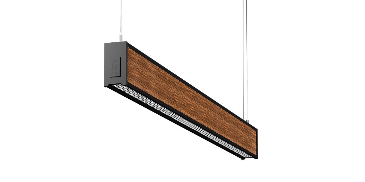 Goya 42 Watt Samsung Ledli Ceviz Desenli Dekoratif Sarkıt Linear Armatür 150CM GY 8046-150