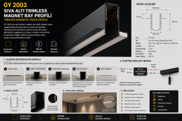 Goya Sıva Altı Trimless Magnet Ray 2 Metre GY 2003-2