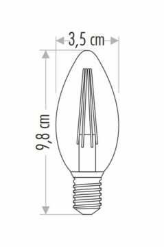 Cata 7 Watt Filament Buji Led Ampul CT-4063