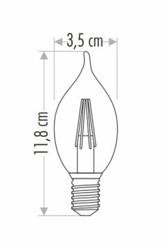 Cata 7 Watt Filament Buji Led Ampul CT-4064