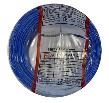 Altın Kablo 2,5 mm Nya Tek Damarlı Bakır Elektrik Kablosu Mavi 100 Metre