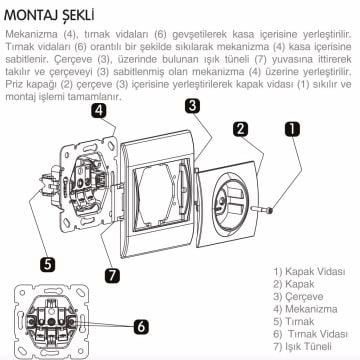 Viko Thea Blu UPS Çocuk Korumalı Priz Mekanizma + Kapak
