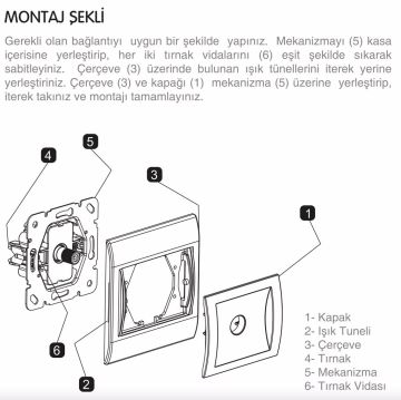 Viko Thea Blu Uydu Prizi F Konnektörlü Sonlu Mekanizma + Kapak