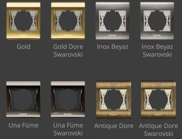 Viko Thea Blu Tekli Çerçeve Gold