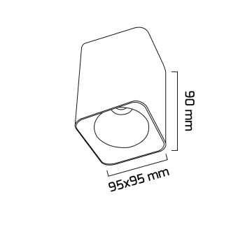 Goya 14 Watt 9x9 Kasa Samsung Ledli Spot Armatür GY 1853