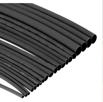 Woer 120 Mm Siyah Isı İle Daralan Makaron 25 Metrelik Rulolarda