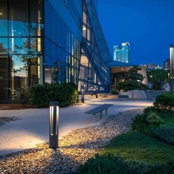 Kratos Dış Mekan Modern Bahçe Armatürü Led Yol Aydınlatması Bollard Aydınlatma 40CM