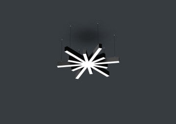 Yıldız Linear Aydınlatma Modern Led Sarkıt Avize Lineer Armatür 4000K (Natural Işık) - Askısız