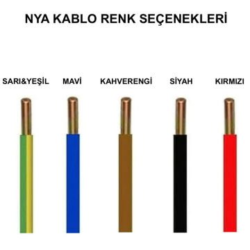 Altın Kablo 25 mm Nya Tek Damarlı Bakır Elektrik Kablosu Siyah 100 Metre