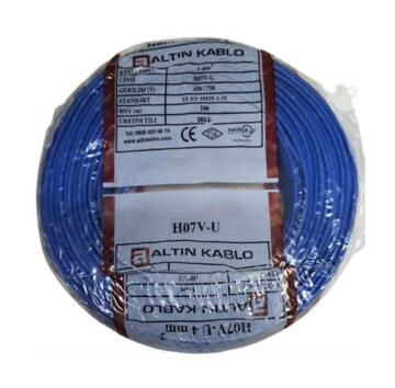 Altın Kablo 35 mm Nya Tek Damarlı Bakır Elektrik Kablosu Mavi 100 Metre