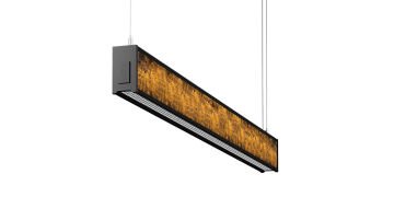 Goya 26 Watt Samsung Ledli Oxide Desenli Dekoratif Sarkıt Linear Armatür 90CM GY 8046-90 6500K (Beyaz Işık) - Oxide Gold - Sarkıt Montaj