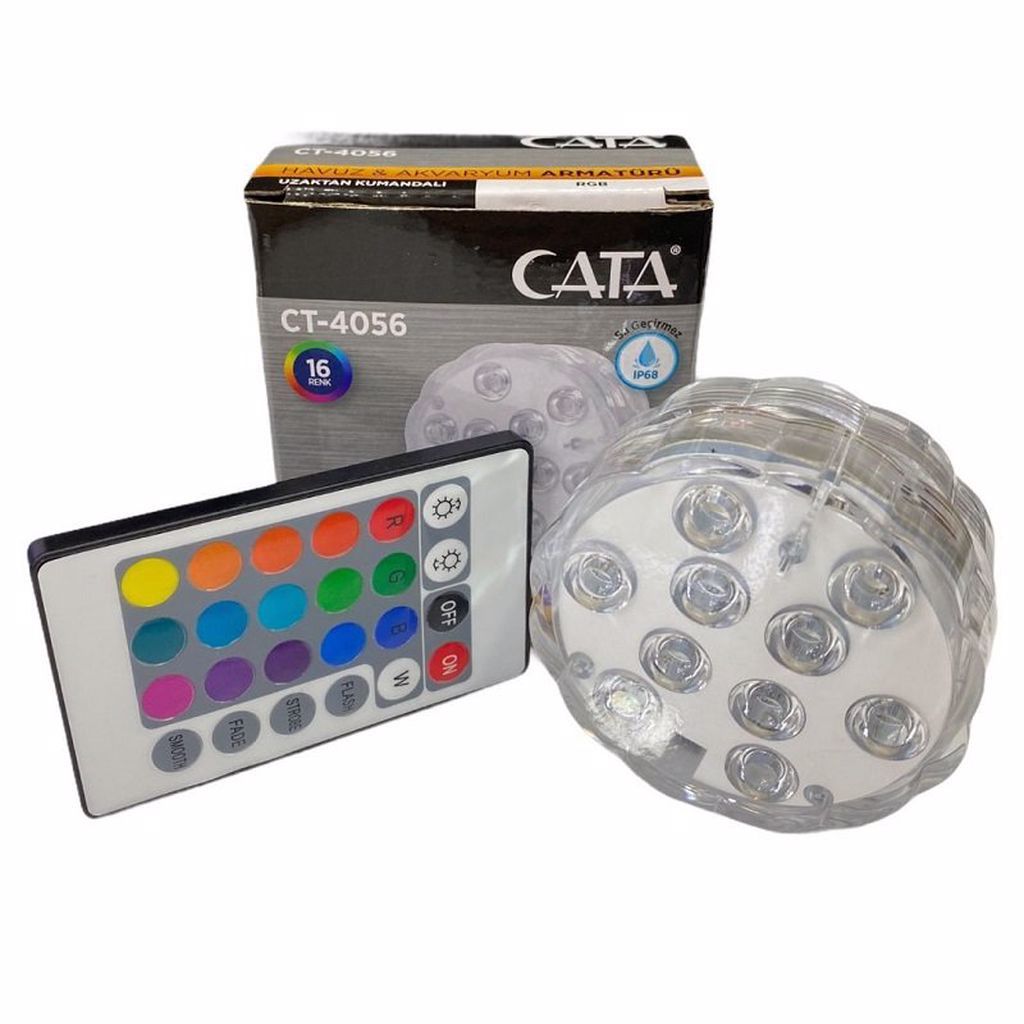 Cata Kumandalı RGB Havuz ve Akvaryum Aydınlatma Armatürü CT-4056
