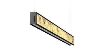 Goya 26 Watt Samsung Ledli Oxide Desenli Dekoratif Sarkıt Linear Armatür 90CM GY 8046-90 6500K (Beyaz Işık) - Oxide Mirror - Sıva Üzeri Montaj