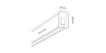 Goya 34 Watt Samsung Ledli Oxide Desenli Dekoratif Sarkıt Linear Armatür 120CM GY 8046-120