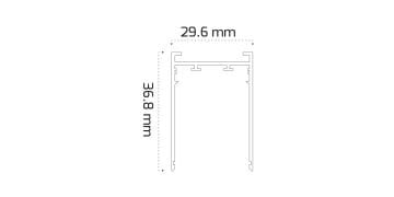 Goya Sıva Üstü Slim Çift Kanallı Magnet Ray 3 Metre GY 2031-3