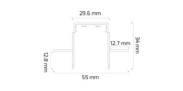 Goya Sıva Altı Trimless Slim Çift Kanallı Magnet Ray 2 Metre GY 2035-2