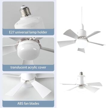 Cata Fırtına 122W 3 Renk Yanma Modlu Dimlenebilir Pervane Led Ampul Aydınlatma CT-1157