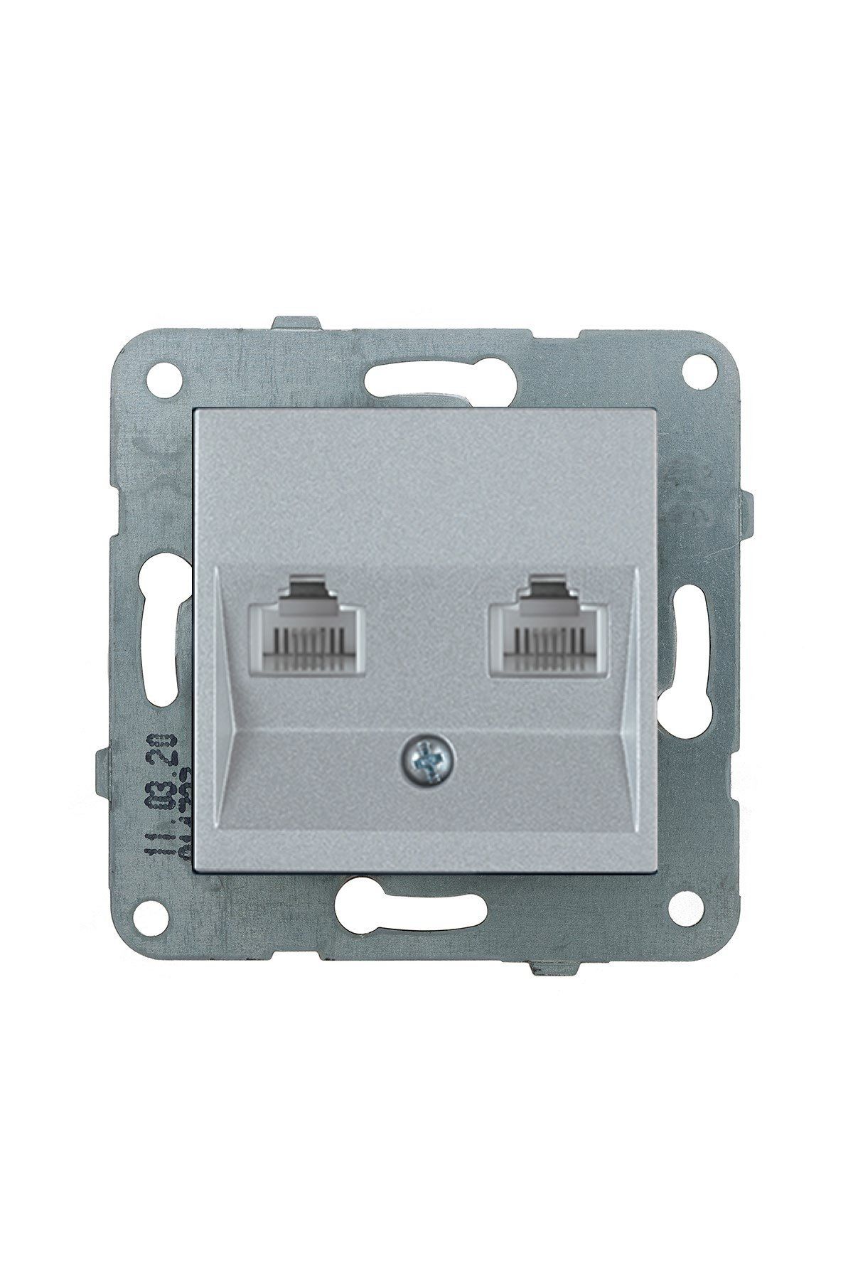 Viko Artline Novella İkili Nümeris Telefon Prizi (2 x CAT3) Mekanizma + Kapak 92600033