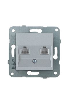 Viko Artline Novella İkili Nümeris Telefon Prizi (2 x CAT3) Mekanizma + Kapak 92600033