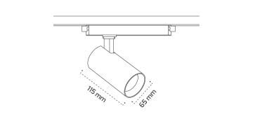 Goya 23 Watt Dimlenebilir Samsung Ledli Ray Spot Mağaza Aydınlatma Armatürü GY 3658
