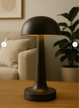 Cata Lizbon Şarjlı Dokunmatik Masa Lambası 3 Renk Yanma Modlu Siyah Renk CT-8428