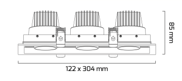 Goya 3x16 Watt Samsung Ledli Kare Cob Led Spot Mağaza Armatürü GY 3043-16